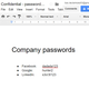 confidential google doc